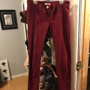 Maroon jeans